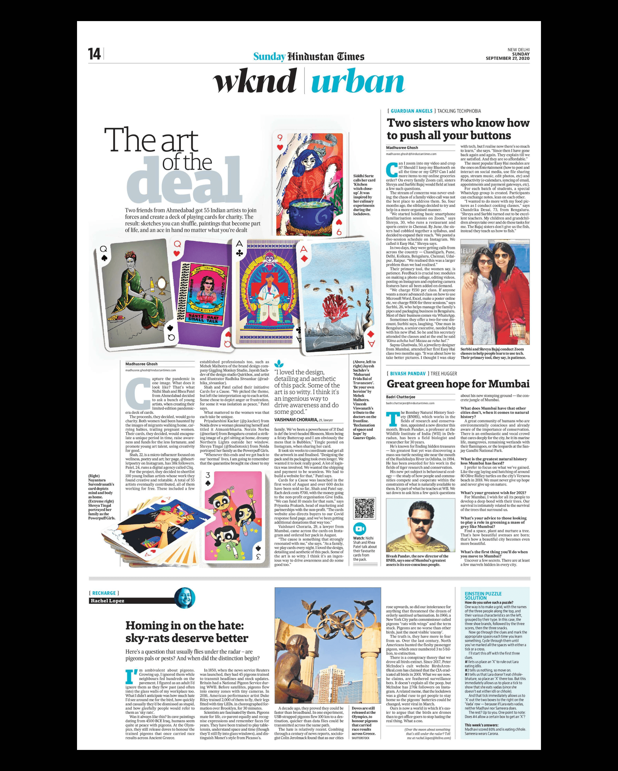 Cards for a Cause featured in Hindustan Times
